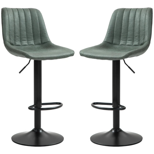 Green Retro Tub Bar Stools Set of 2