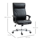 Black High-Back Massage Office Chair with Tilt & Remote Control