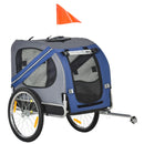 Blue & Grey Folding Dog Bike Trailer for Bicycle Travel