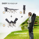 Grey Portable Camping Cot with Carry Bag