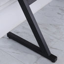 Black Z-Shaped Gaming Desk with Cable Management - 1.2m