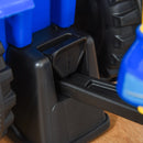 Blue Toddler Ride-On Tractor with Horn and Storage