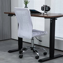 White Mesh Office Chair with Adjustable Height and Swivel Wheels