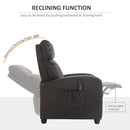 Brown Massage Recliner Armchair with Adjustable Leg Rest