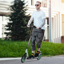 Foldable Kick Scooter for Teens - Black, Adjustable Handlebar, Dual Brake System