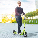 Green Aluminium Folding Kick Scooter with Shock Absorption
