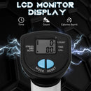 Blue Adjustable Step Machine with LCD Screen & Handlebars