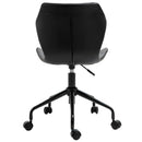 Grey Fabric Swivel Task Chair with Adjustable Height and Wheels