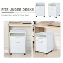 White 60cm Storage Cabinet with Drawer and Open Shelf