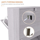 3-Drawer Slim Shoe Storage Cabinet, White, 12-Pair Organizer for Hallway