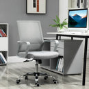 Grey Ergonomic Mesh Office Chair with Adjustable Height Armrest