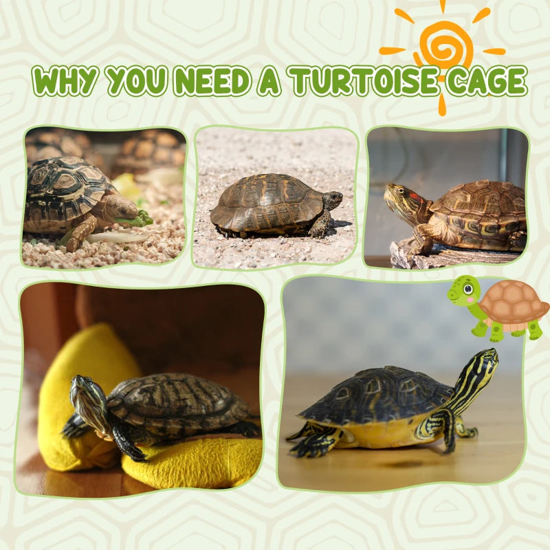 Yellow Wooden Tortoise House 94cm - Small Reptile Habitat