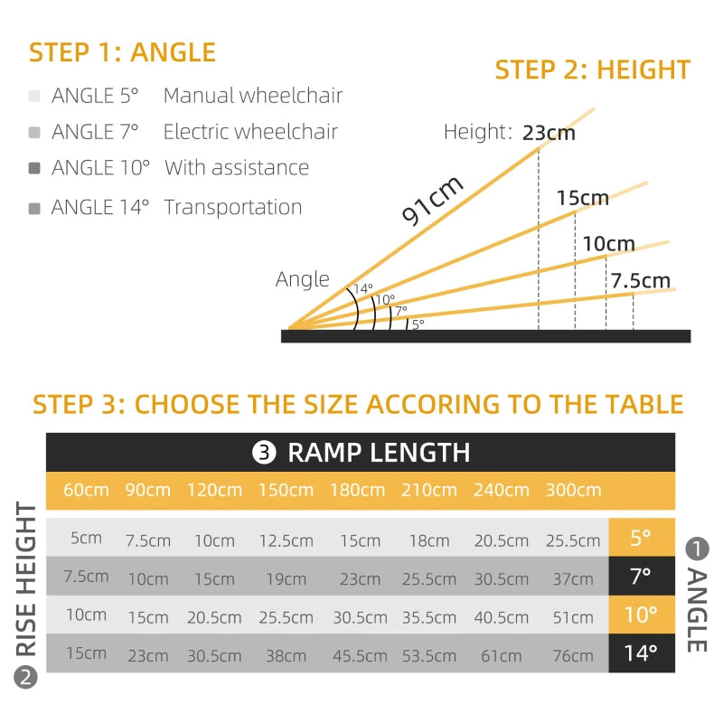 3ft Portable Aluminum Wheelchair Ramp - Silver