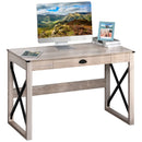Modern Natural Writing Desk with Drawer - Home Office Workstation 112x51x76cm