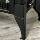 Black Electric Fireplace Stove with Realistic Flame Effect