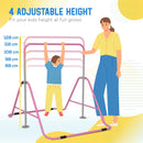 Adjustable Pink Kids Gymnastic Bar