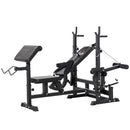 Black Multi-Function Weight Bench with Resistance Bands