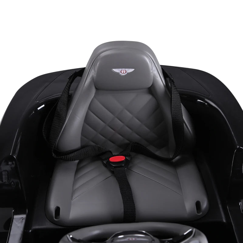 Black 12V Kids Electric Ride On Car with Remote Control and LED Lights