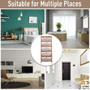 5-Drawer Wicker Basket Storage Unit - Natural Wood Finish