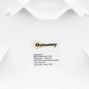 White Plastic Outdoor Side Table for Drinks and Snacks