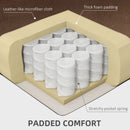 Brown Leathaire Massage Armchair with Heat and Reclining Back