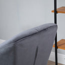 Dark Grey Adjustable Swivel Barstools Set of 2