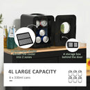 Black 4L Mini Fridge Cooler Warmer for Skincare Makeup Food