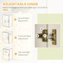 White Freestanding Kitchen Storage Cabinet with Doors, 180cm