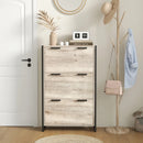 Narrow Shoe Storage Cabinet - Natural Wood-Effect - 18 Pairs