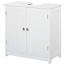 White Under-Sink Storage Cabinet with Adjustable Shelf - 60x60cm