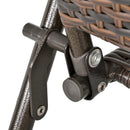 Brown Folding Rattan Seat Chairs Set of 2