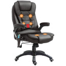 Brown High Back Massage Office Chair with Heat