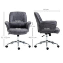Grey Faux Microfibre Leather Office Chair