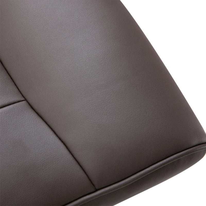 Brown High Back Recliner Chair with Footstool - Executive Lounge Armchair