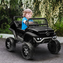 Black Kids Electric Ride-On Car with Remote Control - Mercedes-Benz Unimog Style