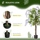Realistic Purple Wisteria Flower Tree in Pot - Indoor/Outdoor Decor, 110cm