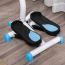 Blue Adjustable Step Machine with LCD Screen & Handlebars