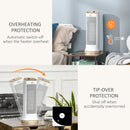 Black Ceramic Portable Electric Heater with Safety Features