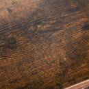 4-Tier Brown Black Industrial Bookshelf for Living Room Office