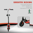 Red Folding Electric Scooter with Warning Bell - 15km/h Speed, Ages 4-14
