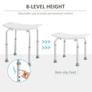 White Portable Non-Slip Bathroom Stool