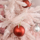 6FT Pink Artificial Christmas Tree with Metal Stand - Festive Holiday Home Decor