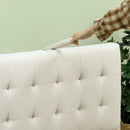 Compact Cream White Loveseat Sofa with Hidden Storage