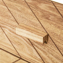 Natural Wood 2-Drawer Bedside Table with Pine Legs