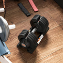 Adjustable Dumbbells Set with Storage Tray, Non-Slip Handle - 4-in-1 Weights, 7KG-24KG