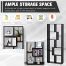 Black Eight-Section Tall Shelving Unit