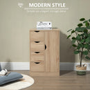 Natural 4-Drawer Freestanding Storage Cabinet