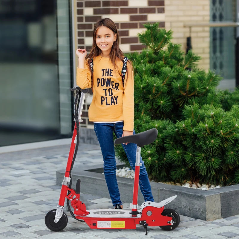 Red Foldable Electric Scooter for Teens 12V 120W