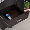 Black Wood Grain 2-Drawer Locking Office Filing Cabinet