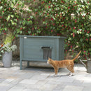 Charcoal Grey Outdoor Cat House with Insulated Design